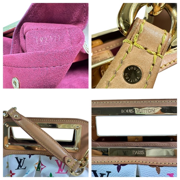 Genuine LOUIS VUITTON Judy PM Monogram White Multicolore Chain Shoulder Bag - Picture 13 of 16